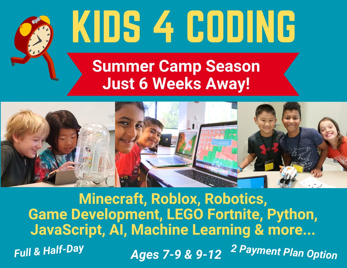 kids4coding's tweet image. @kids4coding STEM Accredited Summer Camps
Award-Winning now in our 11th season serving over 22K children.
Register today for summer: kids4coding.com/inperson-techc…