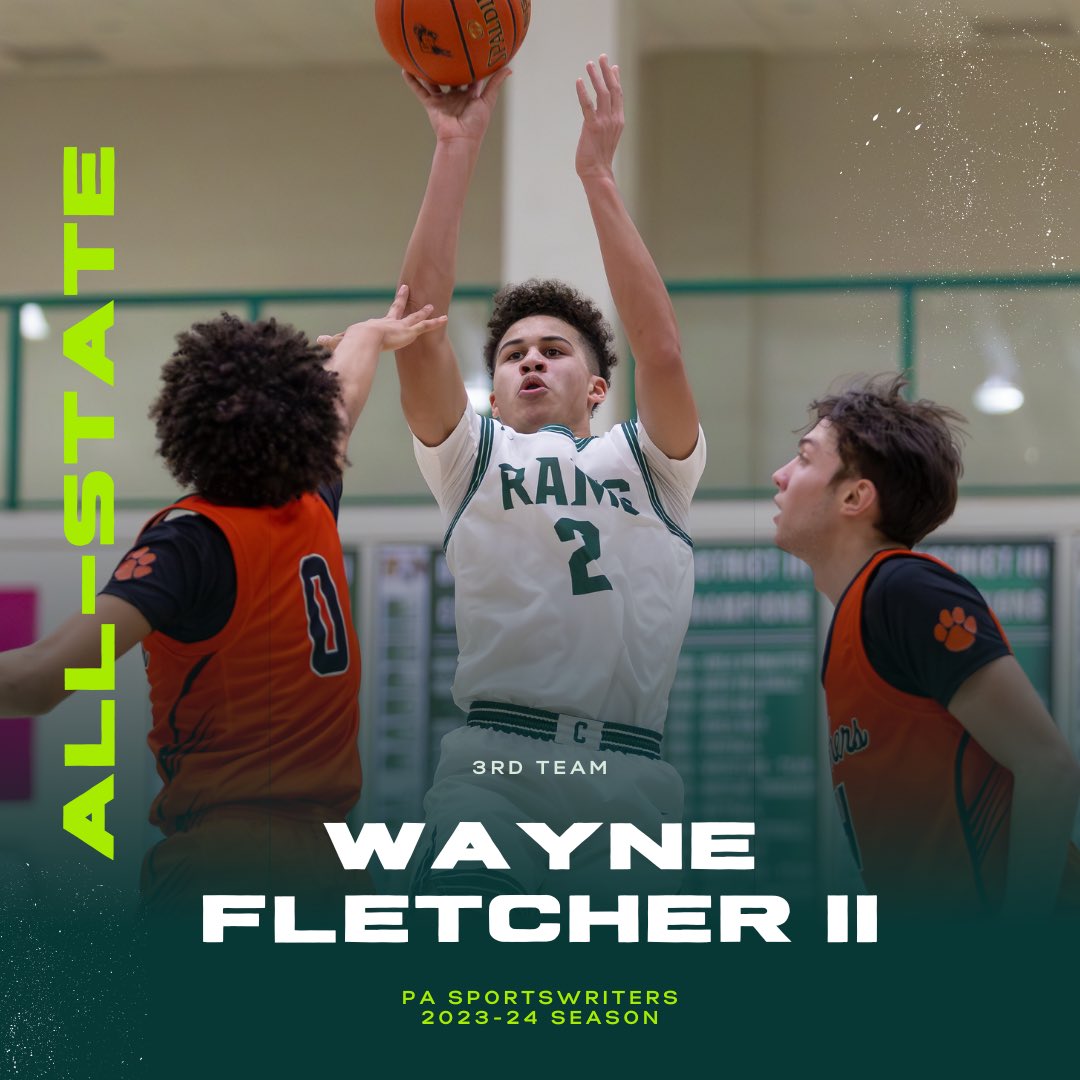 CONGRATULATIONS to Wayne Fletcher II for becoming just the 4th player in boys basketball program history to be selected to the All State Team! #BeGreat #RTB #AlwaysReppin