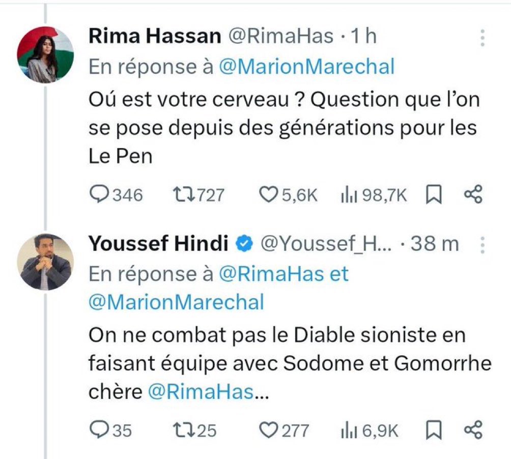 Résumons :

La NUPES (LFI, Ecolos…) soutient à fond l’islamisation de la France en soutenant à fond la Palestine parce que c’est le seul repère identitaire d’une majorité de musulmans vivant en France.

La NUPES est « progressiste ». Elle soutient à fond le droit illimité des…