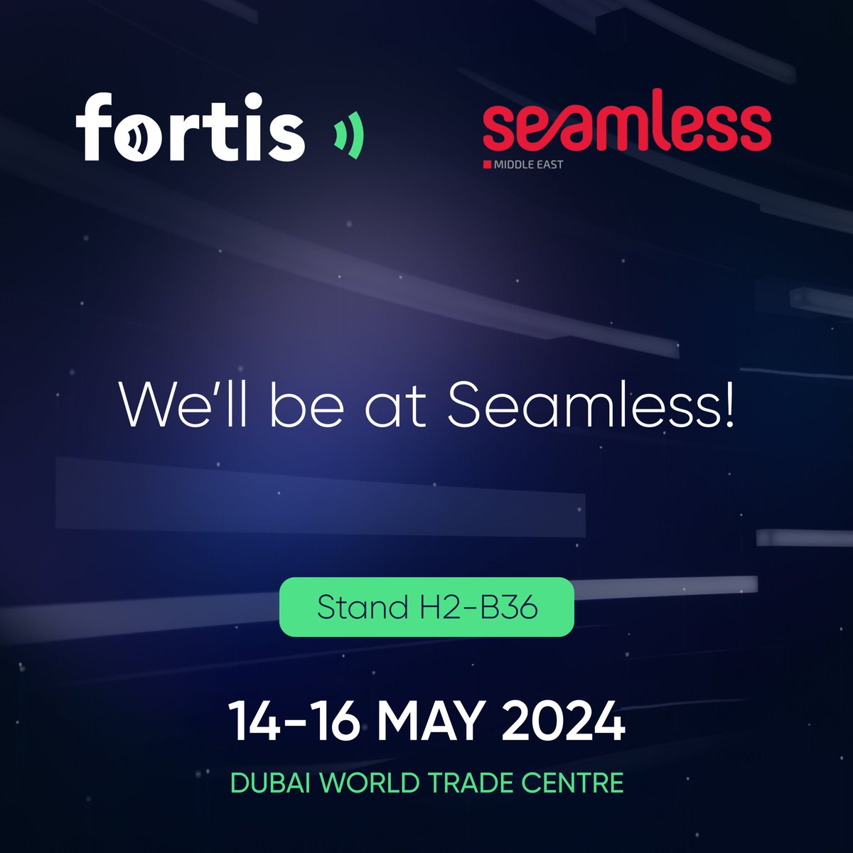 Fortis_world's tweet photo. Our team will be at @seamlessmena  and hope to see you there!  Visit our stand H2-B36 to discover exciting products helping bring micro-merchants and customers closer together.  

#Seamless #SeamlessDubai #Seamless2024 #SeamlessMiddleEast #SeamlessMiddleEast2024 https://t.co/Vn10bwk16u