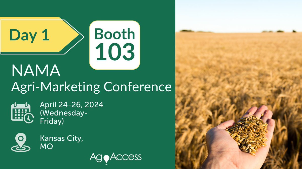 Day One of #NAMA2024 is here! We're live in the Connection Point today and tomorrow with Mike Mostransky, Insights Director. Immerse yourself in the cutting-edge world of #agrimarketing with data-driven insights that shape the future. We hope to see you here!

#agaccess