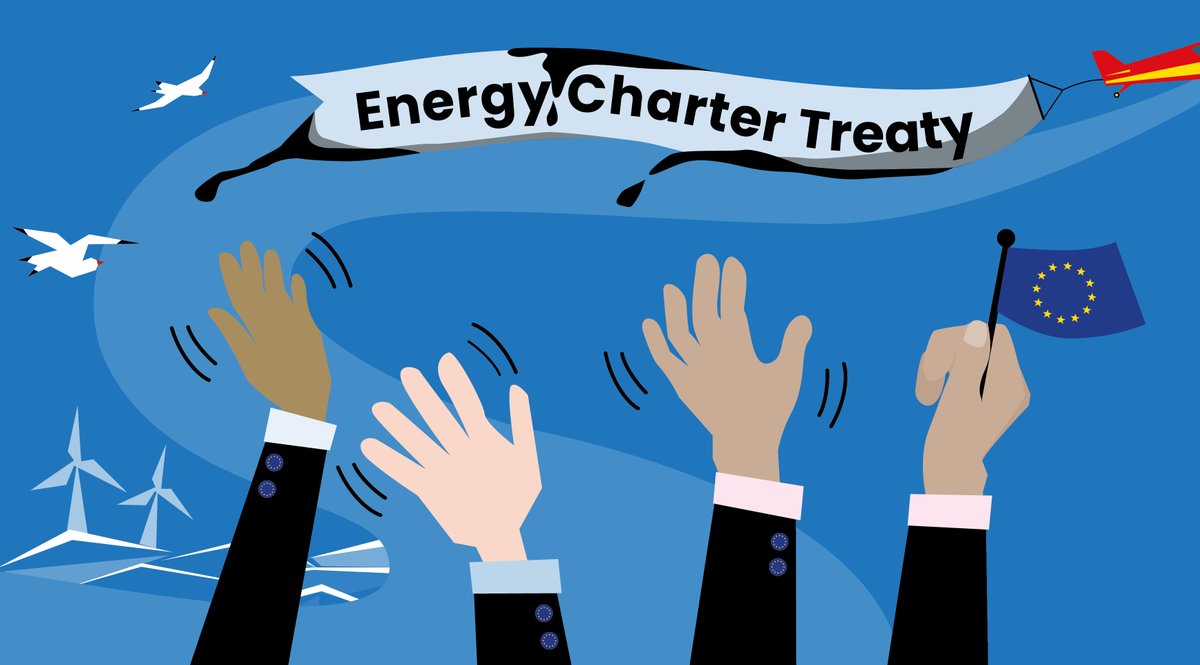 🎉 Major victory! 💥 The European Parliament overwhelmingly adopts the proposal for the EU to withdraw from the Energy Charter Treaty #ExitECT 👏 One huge step closer to the EU abandoning this climate-wrecking treaty for once and for all!