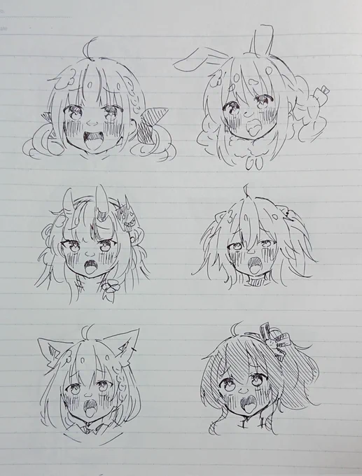 【※閲覧注意】
30分ぐらいで描いたホロメンでア●顔ボールペン一発落書き置いときます! 