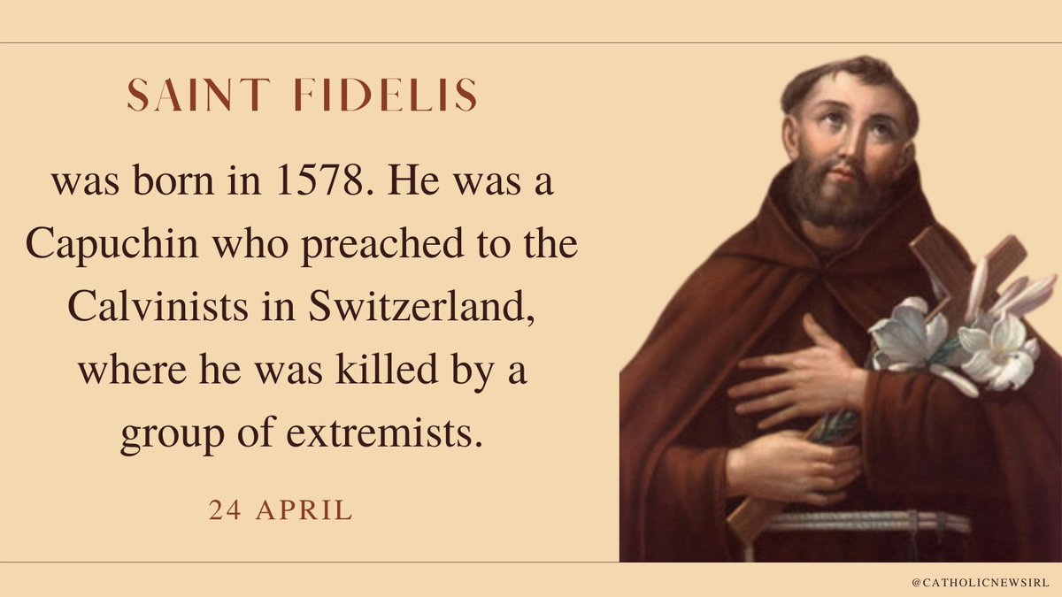 Today we celebrate the Feast of Saint Fidelis of Sigmaringen @capfrans #saintoftheday