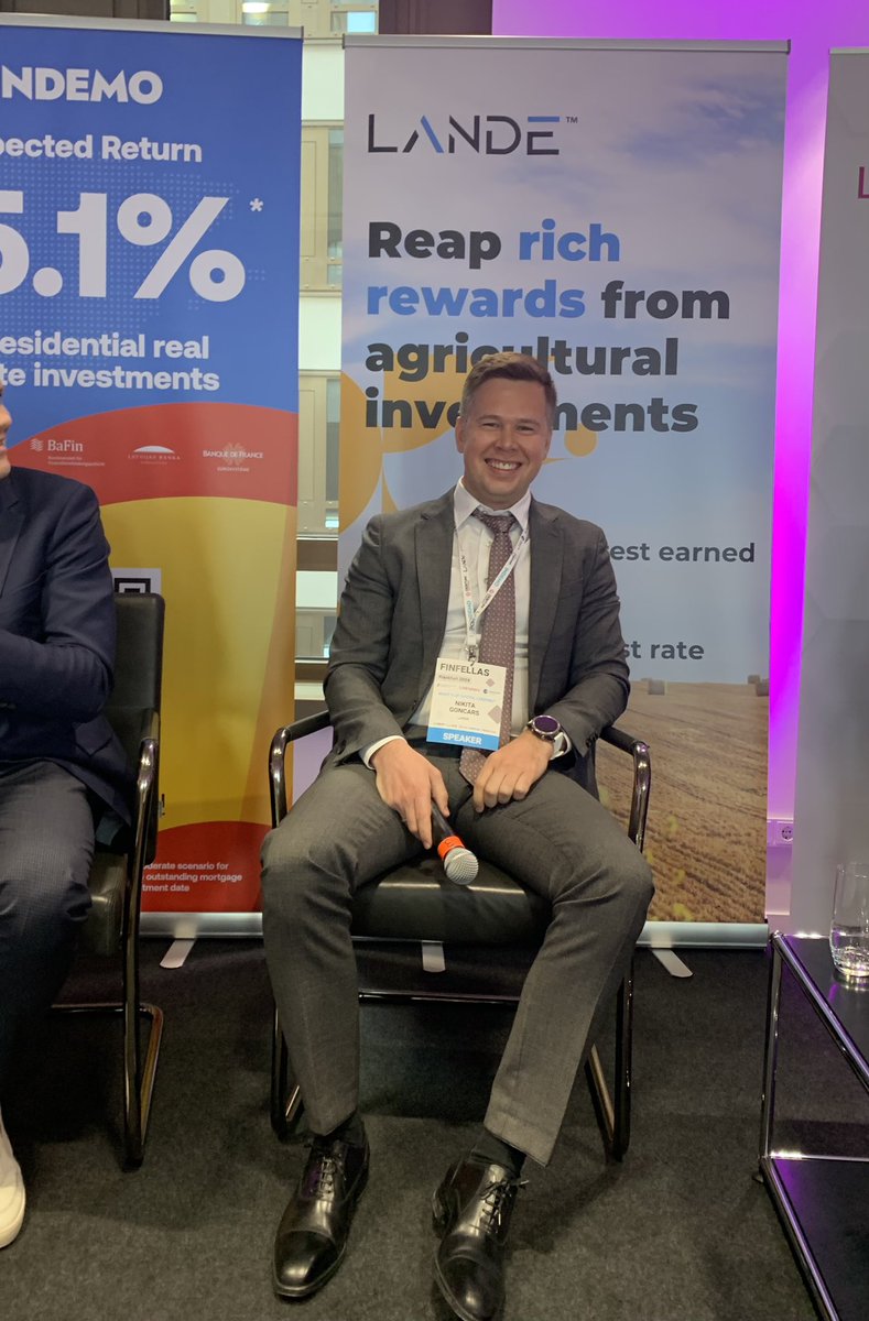 d_guermonprez's tweet photo. @lande was created in Riga, Latvia 🇱🇻 to finance farmers in the Baltics. After a successful launch 🚀 the crowdfunding platform is expending in Romania 🇷🇴 ! Its founder and CEO Nikita Goncars is on stage at the @finfellas event in Frankfurt with many reasons to be happy  😃 👏 https://t.co/mQBKd2fwoh