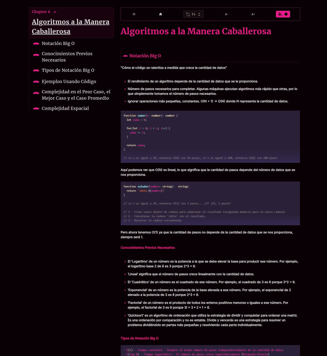 Fue TANTO el apoyo para la curso de algoritmos que les tengo algo, esto sería el content SOLO de la primera clase... GRATIS

#Algoritmos #BigO #Caballerosa #CódigosPiolas #NoSeLoPierdan

**Contenido** 👇🧵