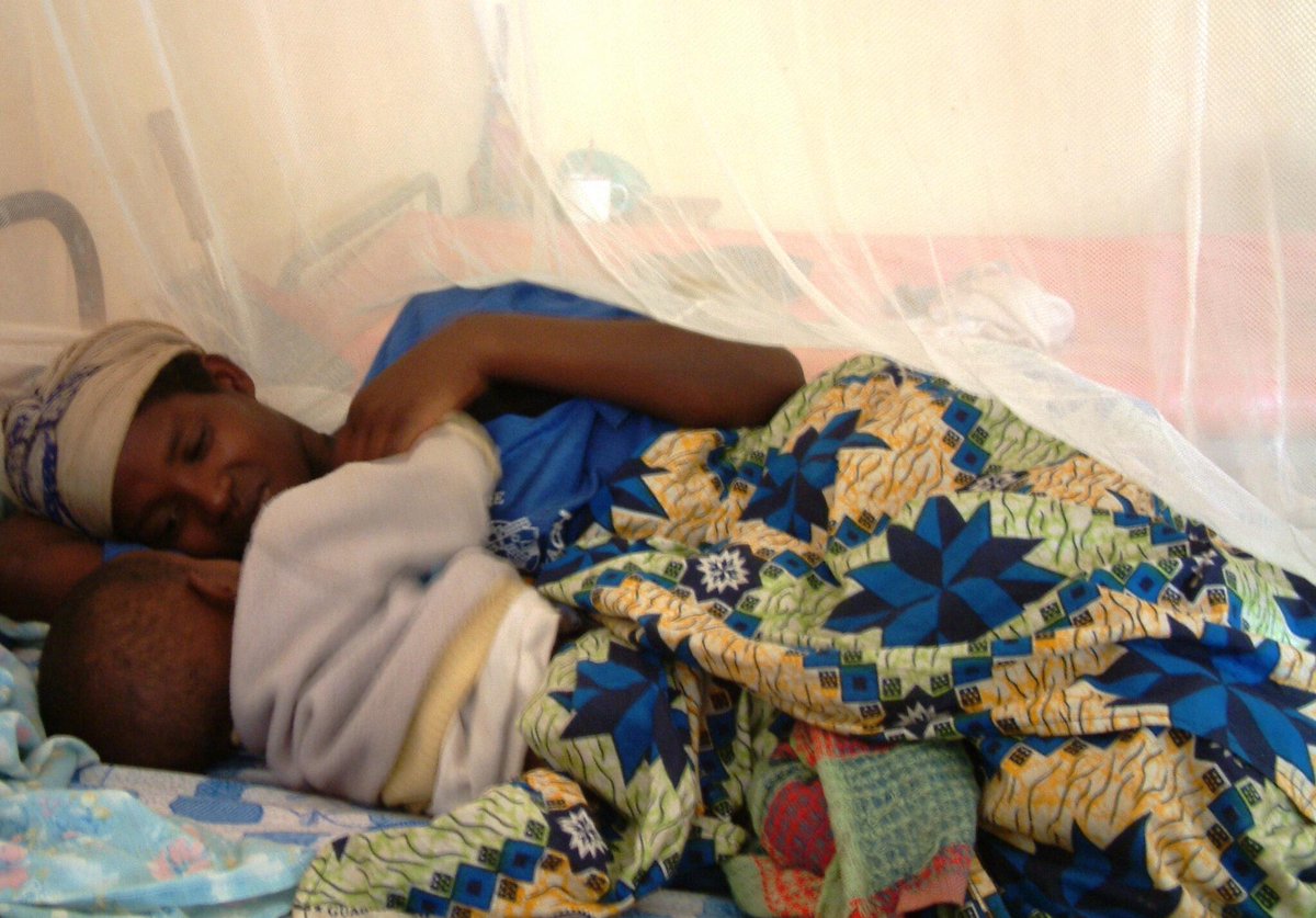#DYK Many mosquitoes commonly found in Africa thrive in rural areas during the ⛈️ rainy season. Protect yourself against #malaria by sleeping under a mosquito net every night.