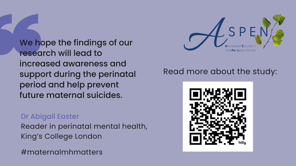 New research from @KingsCollegeLon spotlights women's experiences of maternal suicide attempts. Read more: arc-sl.nihr.ac.uk/news-insights/… @kaatdebacker @DrAbigailEaster @SandallJane