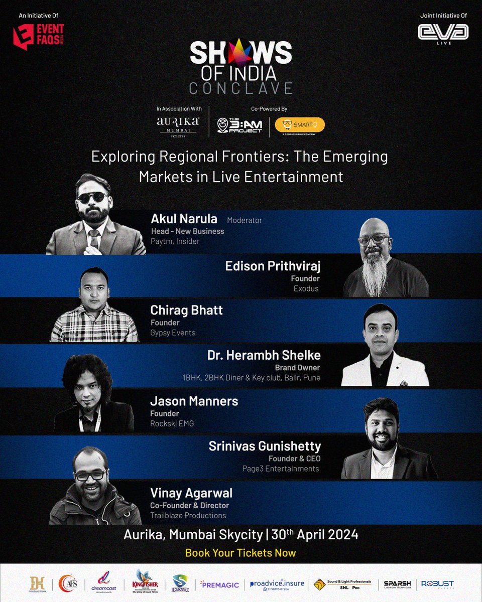 Success stories from the creatives and visionaries of the emerging regional markets in live entertainment. Explore the potential and the new horizons in live entertainment.
Book your tickets now!

@Shows_of_India