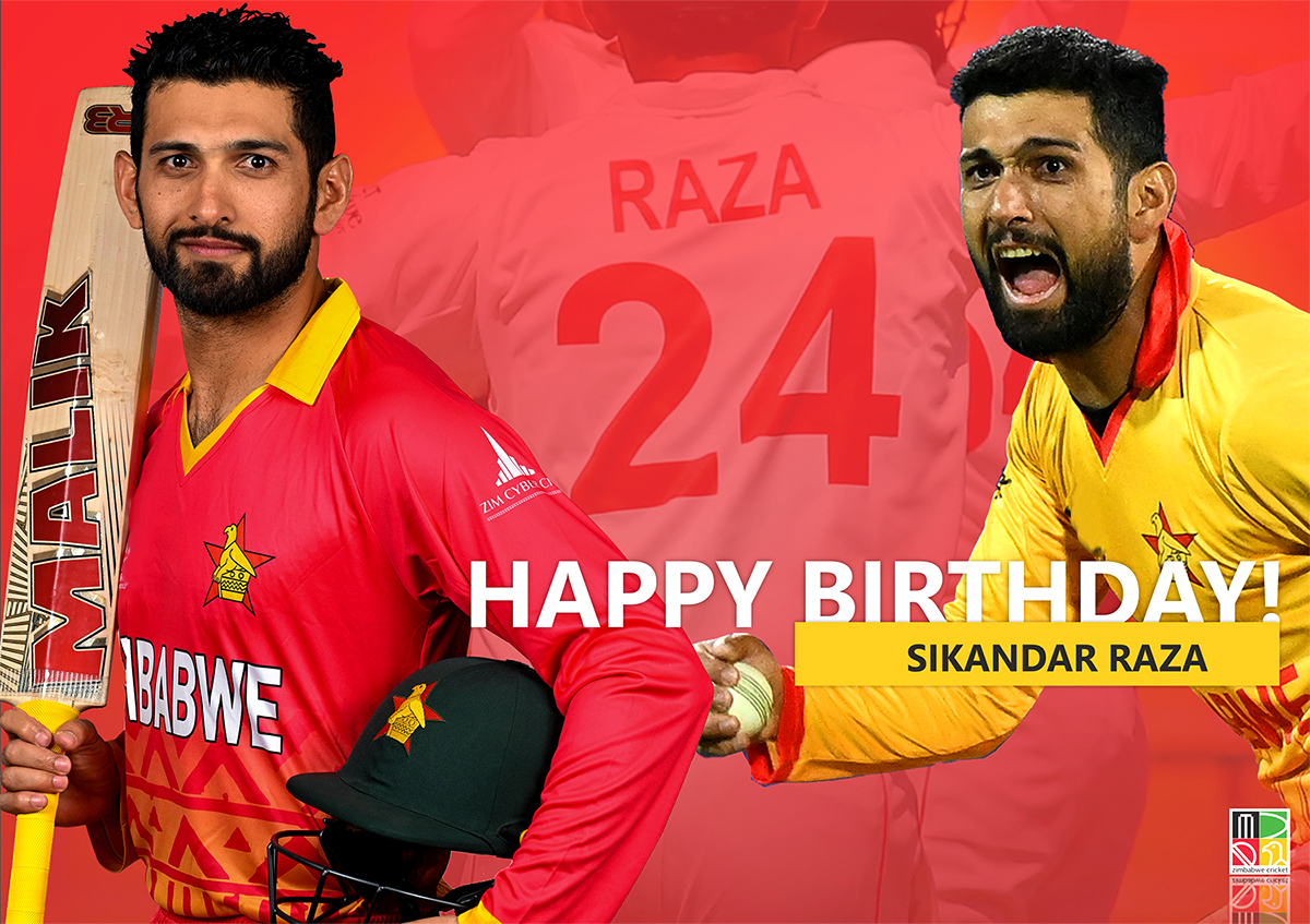 A very happy birthday to Zimbabwe T20I captain and all-rounder, @SRazaB24 🎂👏 We wish you many more Saki! 🎉 #HappyBirthdayRaza