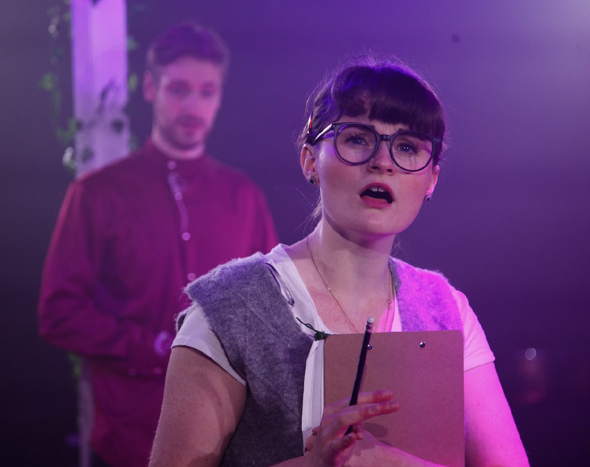 sophiecsinger's tweet photo. I had lots of fun playing the role of the Philosopher in the world premiere of ‘Capsule’ a new opera by Dave Bicarregui 👩🔬🎶 #opera #newopera #classicalsinger https://t.co/zZ6RPOUipf