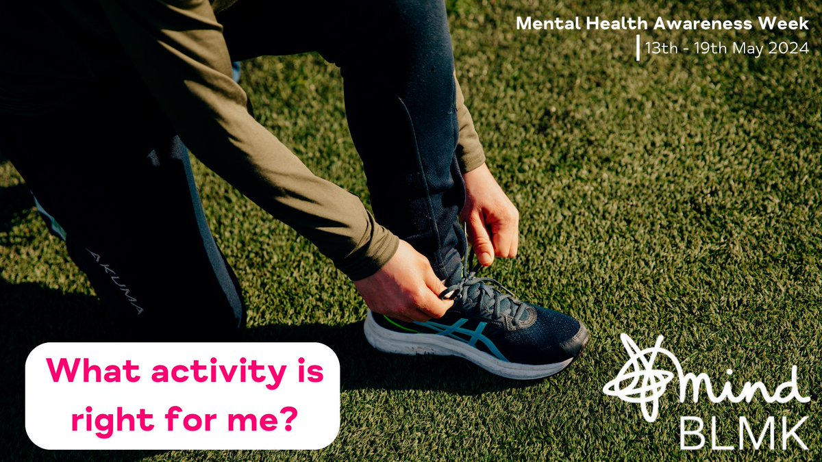 Being active can feel easier if you choose an activity that you enjoy. The activity that is right for you will depend on a few different factors. For example, what you needs are and how you want to engage with physical activity. mind.org.uk/information-su…