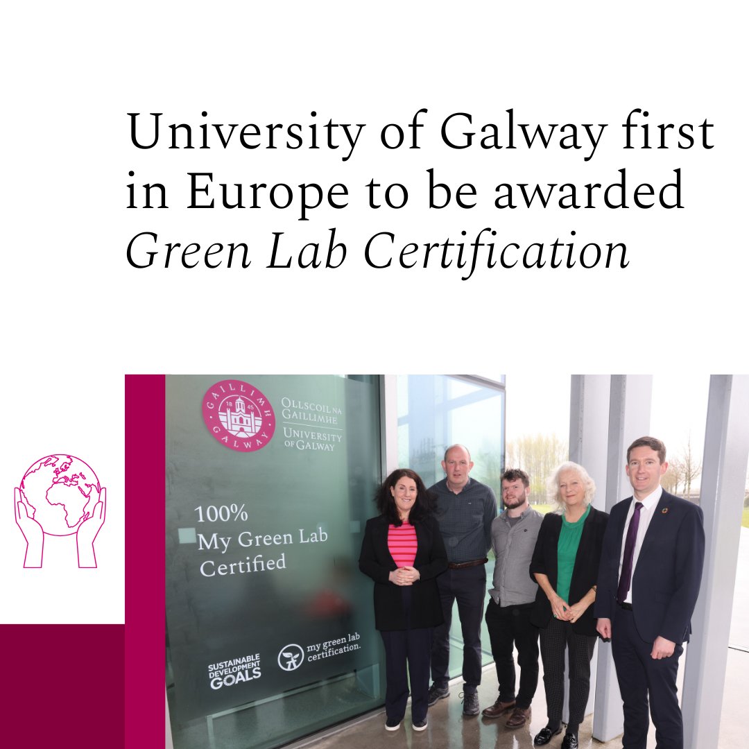 This week, we celebrated World Earth Day 🌎 The Galway Green Labs initiative, saw labs at CÚRAM, the SFI Research Centre for Medical Devices based at University of Galway being the first in Europe to be awarded Green Lab Certification. The Alice Perry Engineering Building is