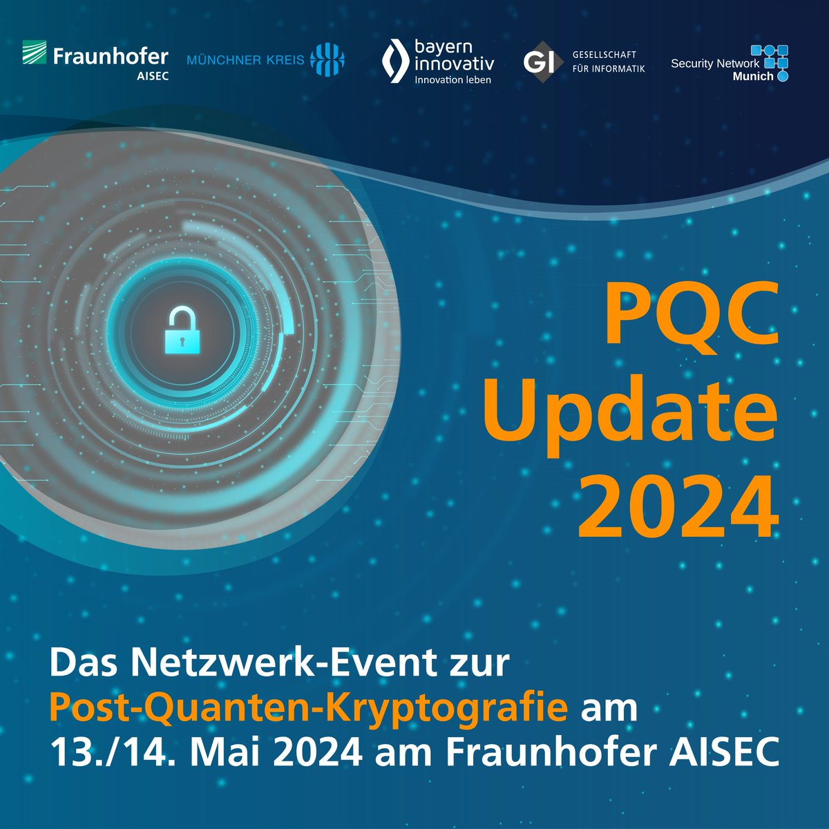 FraunhoferAISEC's tweet photo. Erfahren Sie beim #PQC-Update am 13./14. Mai 2024, wie wir Krypto-Verfahren vor Quantencomputern schützen.
Anmeldeschluss am 30. April 2024: 👉 https://t.co/oQVpF5EyGe
#PostQuantenKryptografie
@MuenchnerKreis, @BayernInnovativ, @ZDBayern, @informatikradar @SN_Munich https://t.co/7xyhSUdTGl