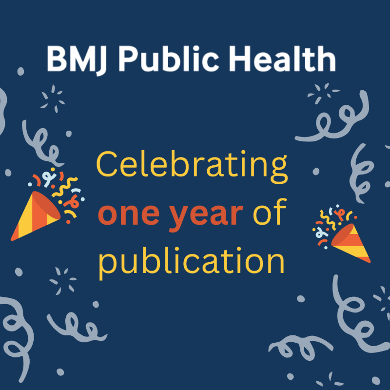 BMJPublicHealth's tweet photo. In our first year we published 144 articles with an average of 28 days from acceptance to publication 👏 This month we’re celebrating one year of BMJ Public Health #BMJPublicHealth #PublicHealth #GlobalHealth