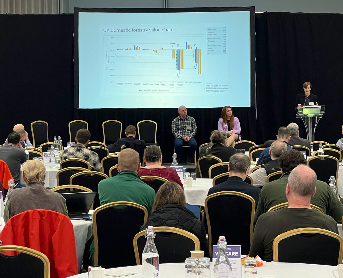 Eilidh Forster is up next at #TPBE5 to discuss timber in the circular economy. Forestry and BECCS Carbon Accounting Specialist at @DraxGroup, Eilidh is also completing a PhD in Forestry at @BangorUni, and her research has been published in the journal @NatureComms.