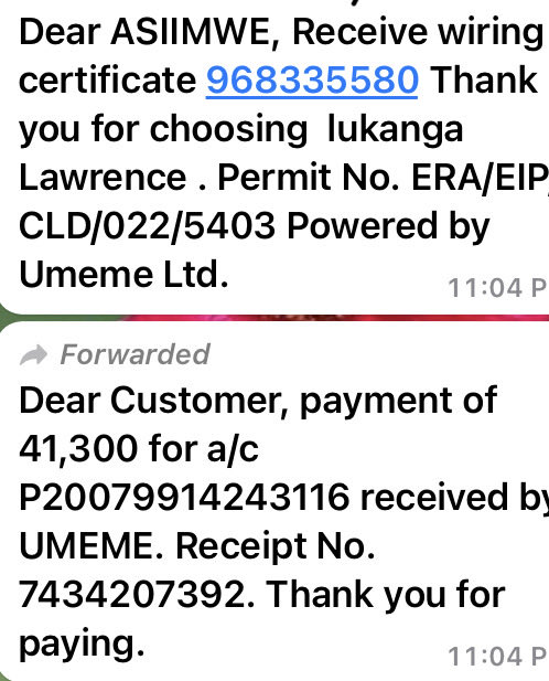 David92426162's tweet photo. ⁦@UmemeLtd⁩ please for how long should one wait for #inspection , it’s Over  two weeks now ⁦@UmemeUg⁩
⁦@UmemeAtService⁩ https://t.co/mqsAPM2jaP