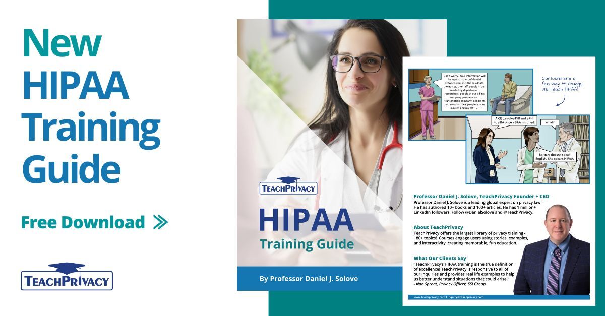 Have questions about HIPAA training? Get Prof. Daniel Solove's free HIPAA Guide: bit.ly/HipaaGuide #Hipaa