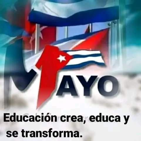 @yoeaberob1 @AlisAzahares @villafruel900 @MoragasPavo
#EducaciónCaimanera juntos por un 1ro de Mayo de Unidad y compromisos con la Patria #CubaMined  #VivaEl1roDeMayo #EducaciónGuantánamo