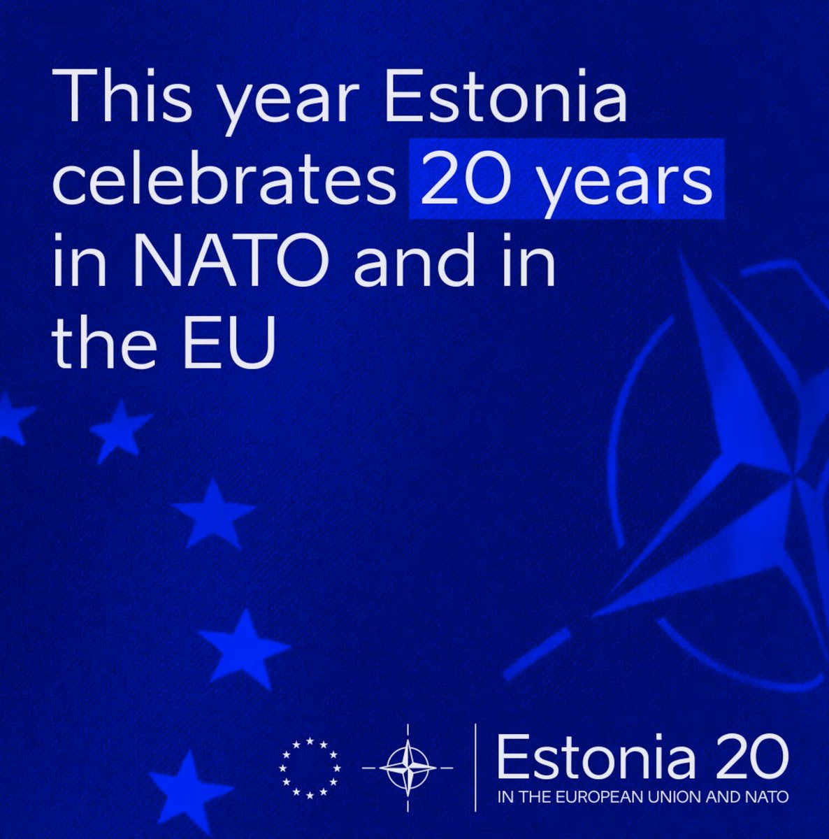 🎉 Congratulations, #Estonia! 🇪🇪 Warmest wishes on your joining the EU and NATO 20th anniversary! 🌟We are proud to call this beautiful European country our home. @Riigikogu @StenbockiMaja @AlarKaris