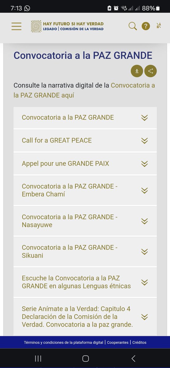 Ojalá @Catalizate logremos hablar, más allá de los gobiernos, de la GRANDEZA que necesitamos como Colombianos/as para avanzar hacia la PAZ GRANDE que nos propuso @ComisionVerdadC @FranciscoDeRoux para sanar la Colombia herida que tenemos. Acá disponible: comisiondelaverdad.co/convocatoria-l…