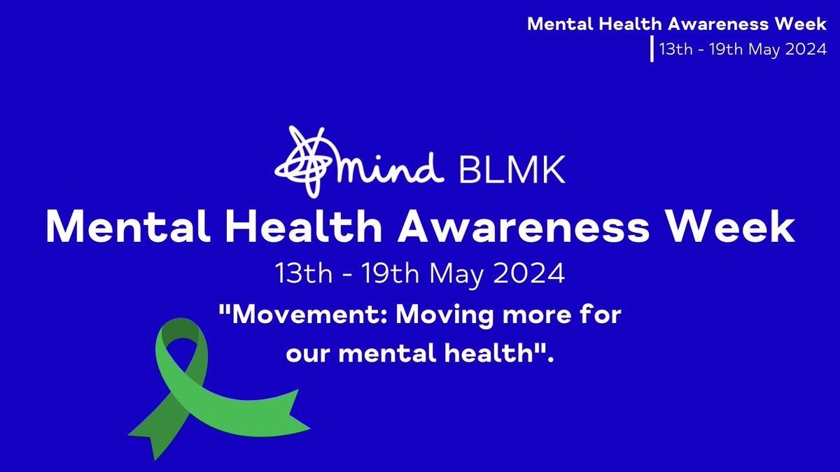 Being active is important for our mental health. But it can be hard to get started and know what to do. This week we'll be sharing lots of information about movement and your mental health 💙 #MindBLMK #Bedfordshire #Luton #MiltonKeynes #MHAW #MentalHealthAwarenessWeek