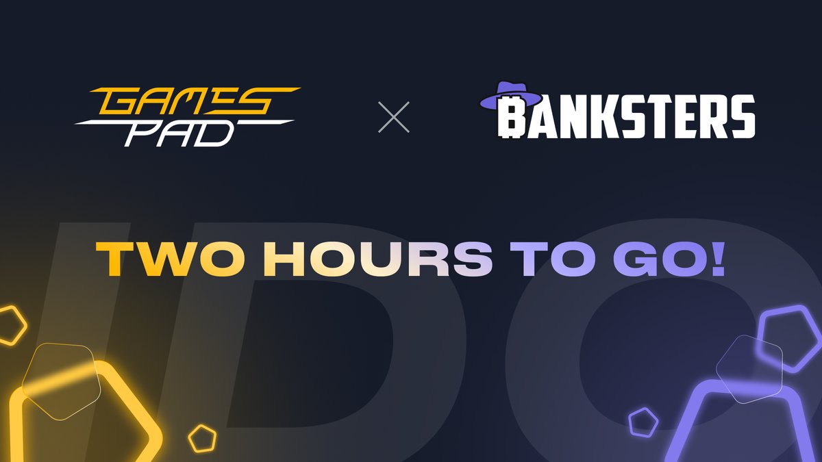 👾 Dear #GamesPad Community, @BankstersNFT IDO will start in 2️⃣ HOURS! ❕ Heads Up! Whitelist winners and 🎟 Crypto Ninjas can invest NOW before the deal opens for all tier holders. ➡️ Join the deal here: shorturl.at/tGQY9 💰 Allocation: $75,000 💲Token Price: $0.04 💎