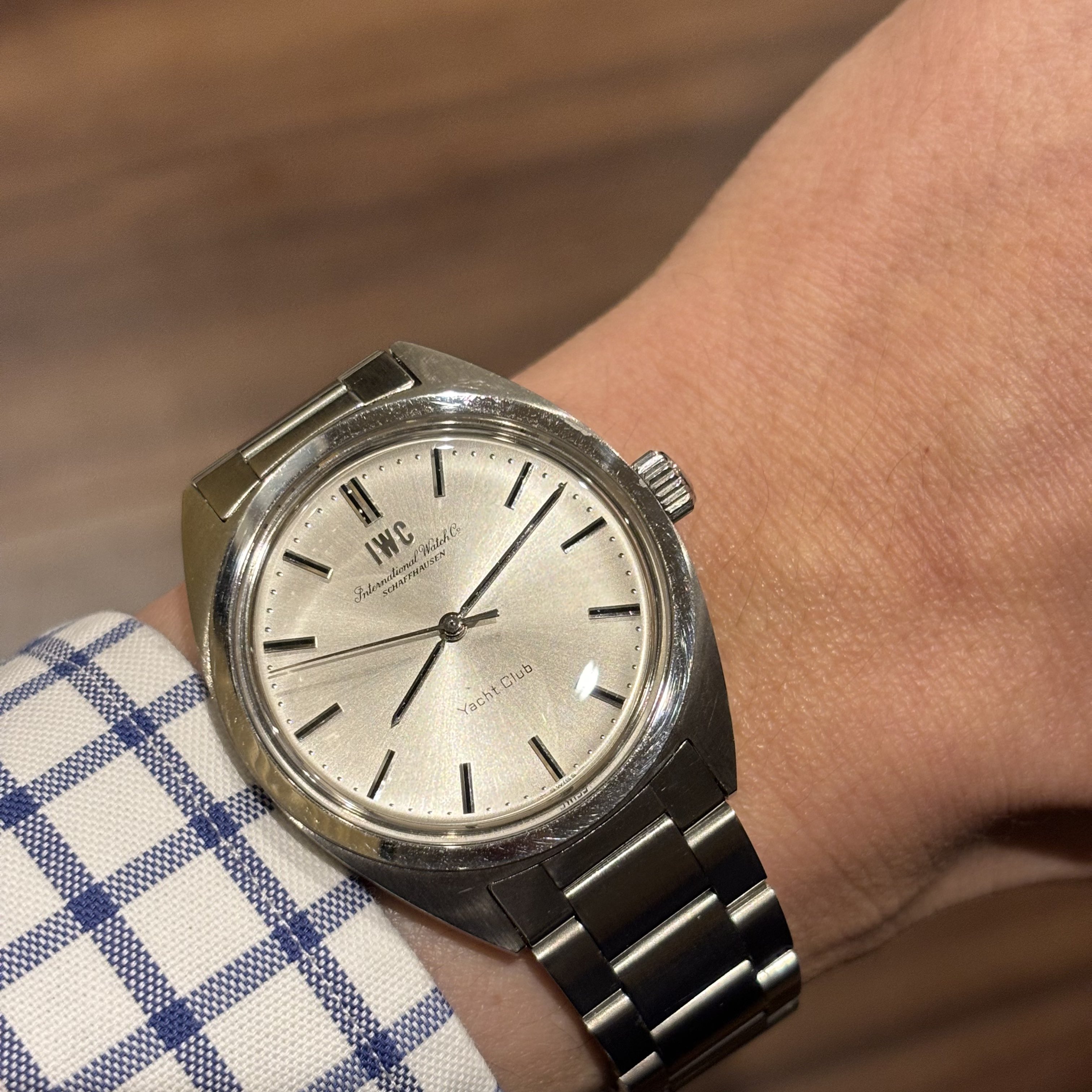 IWC ヨットクラブ 1967年製 シルバーダイヤル 純正3連