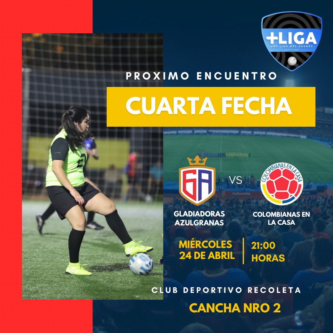 HOY GA juega  en un nuevo desafío en la <a href="/ligadetuiteros_/">Más Liga</a> con un duro rival conocido💪🏻 !! 🌪️❤️💙

🆚️ <a href="/colombiaaencasa/">Colombia en la Casa</a> 
🕗 21:00hs
🏟️ Recoleta - Cancha 2

 Les esperamos ! 🌪️
#VAMOSGA