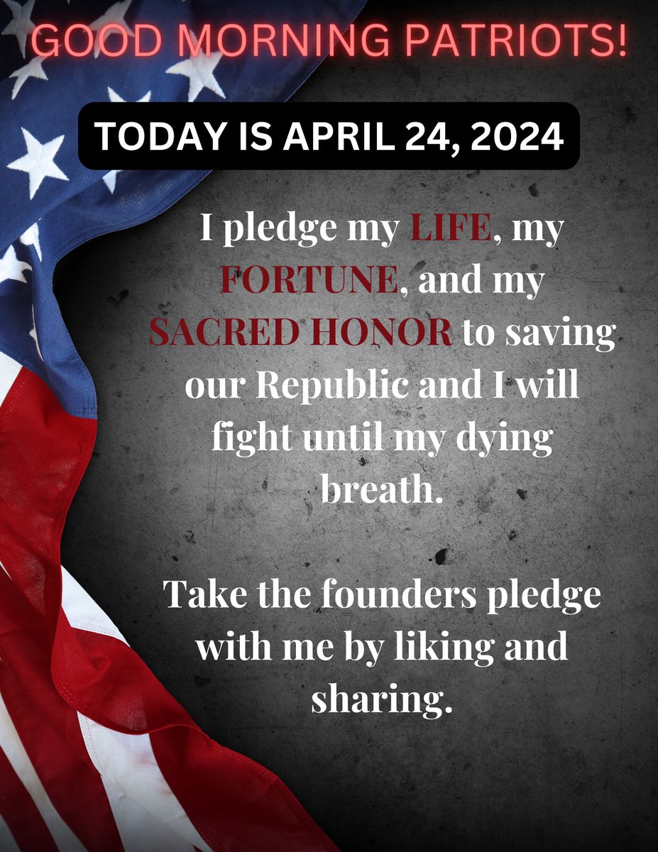 Are there 25 of my fellow patriots brave enough to share this pledge?