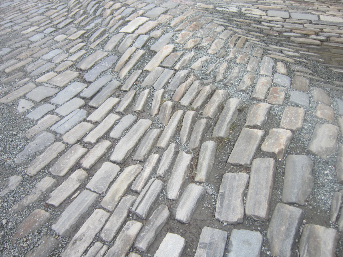 Cobbled sections in Trondheim, Norway (cc @mpknoop)