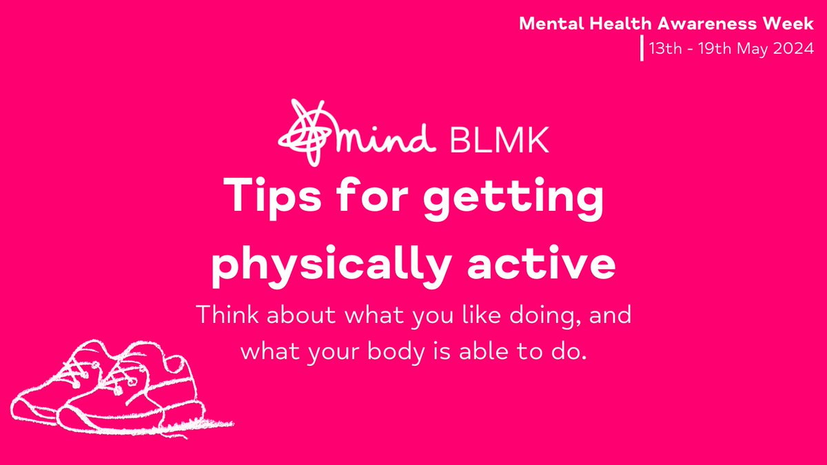 There are lots of different kinds of physical activity. Remember that not everyone will enjoy the same activities. You might need to try a few different things to find something you like. And what you like might change over time. 👉mind.org.uk/information-su…