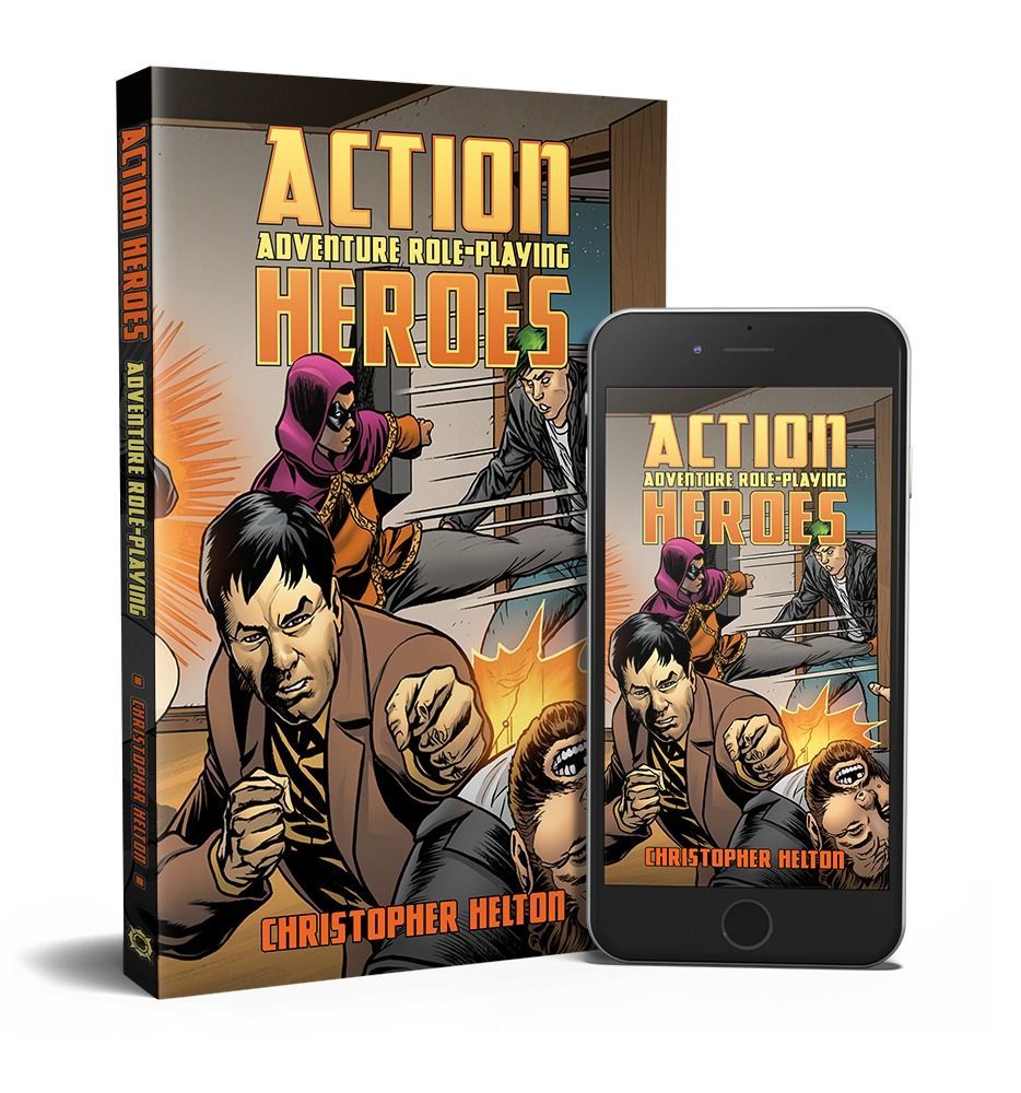 #ActionHeroes est un jeu de rôle à bac à sable cinématographique avec un système de dés D6. Le jeu encourage la coopération au sein du groupe ce qui donne aux joueurs les outils nécessaires pour incarner des personnages haut en couleurs écrit par Christopher Helton #JDR #Action