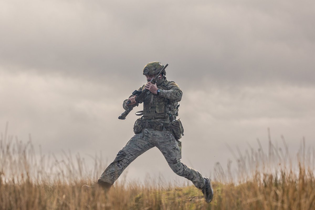 A Commando from the Surveillance and Reconnaissance Squadron (SRS) during their live firing package in Wales. Following their successful deployments to Norway and Alaska, the SRS are going 'back to basics' and focusing their training on Shoot, Move, Communicate and Medicate.