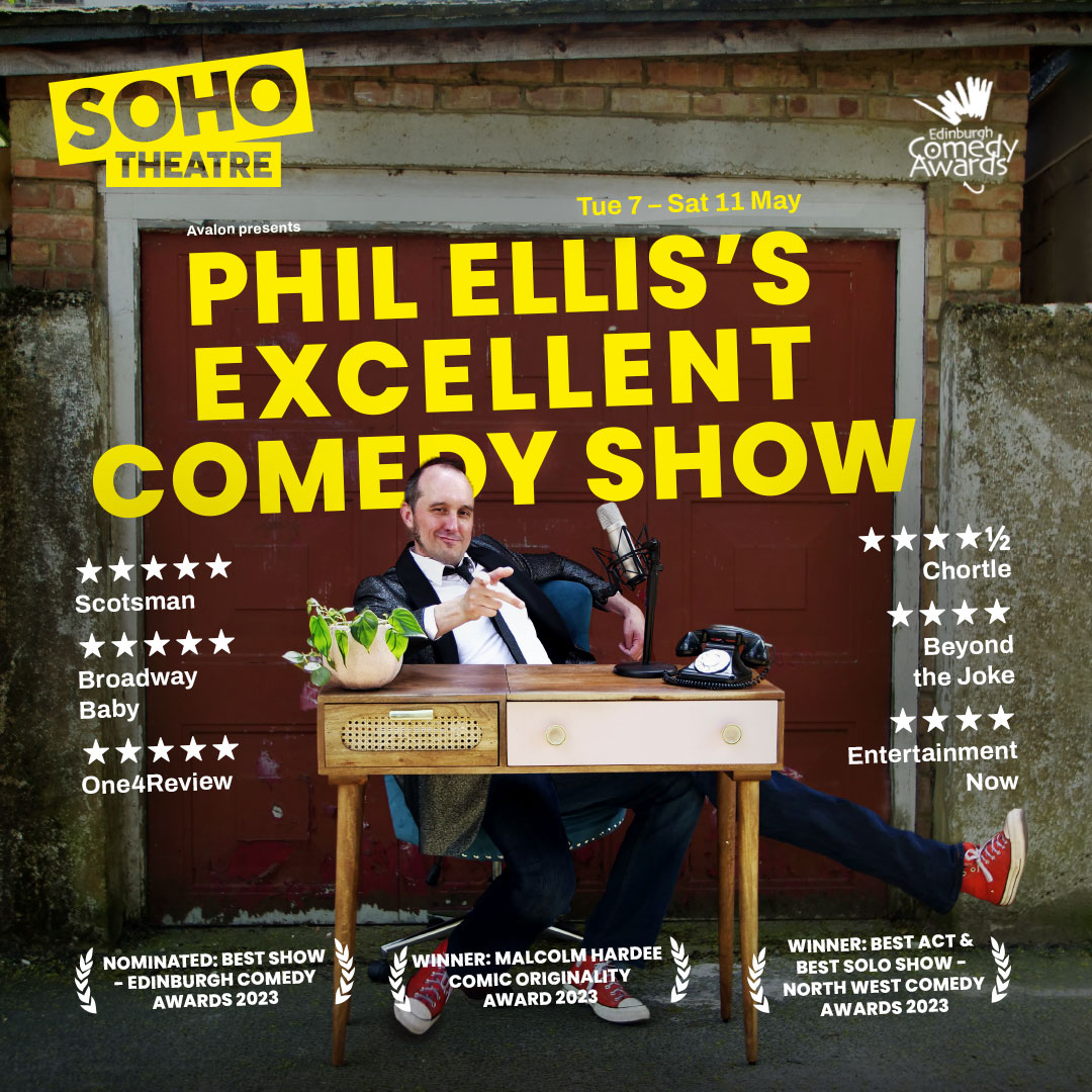 Phil Ellis's Excellent Comedy Show is returning to the Soho Theatre! After getting nominated for best show at the Edinburgh Fringe, the North West’s most punctual working-class comedian returns for his 2nd run at the Soho Theatre. 🎟️: sohotheatre.com/events/phil-el…