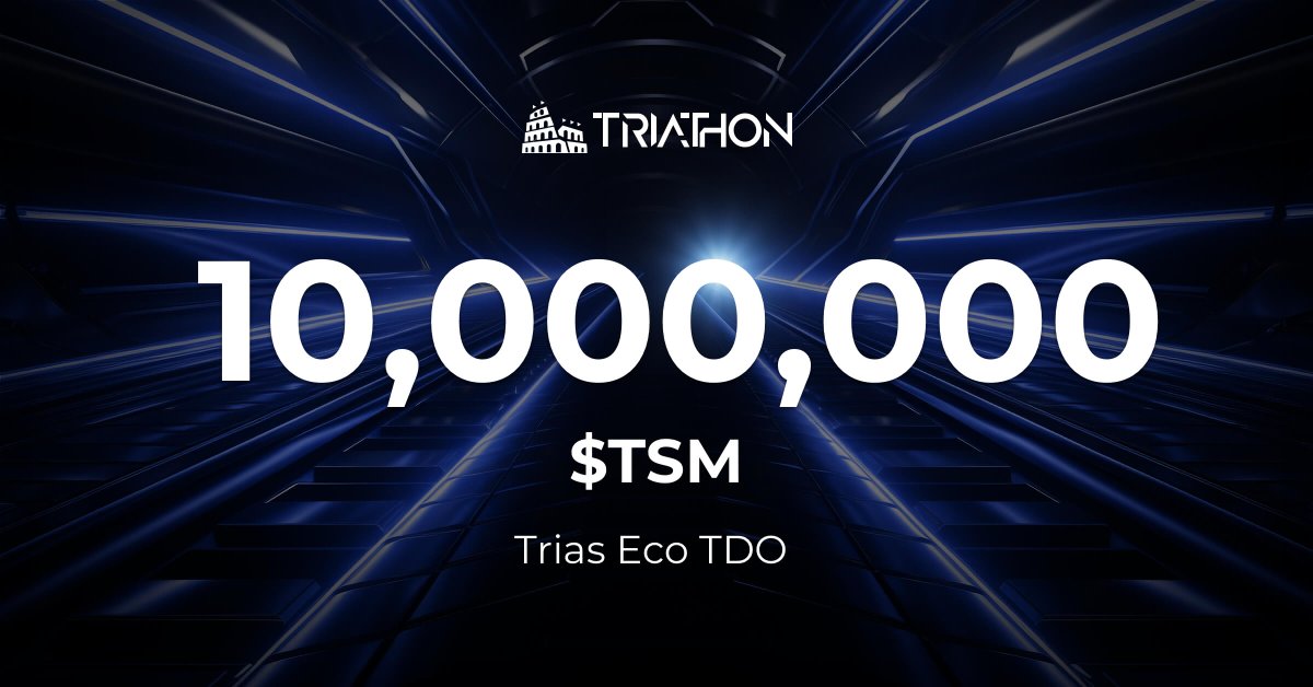 10 Million $TSM Milestone! 🚀Off to a flying start!completing 1/6 of our milestone in just one hour. Don’t miss your chance to be part of this exciting initiative! 🔗triathon.space/tdo #TDO $TRIAS $GROW $GEON $BNB #AI #RWA