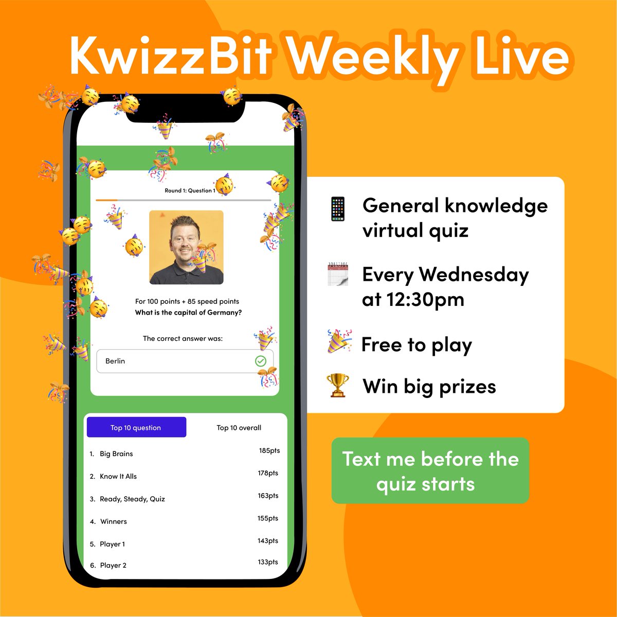 The deciding round of April's Weekly Live Quiz League is here. Who will top the tables this month? Join us here in 10 minutes to find out: bit.ly/4axdpHZ