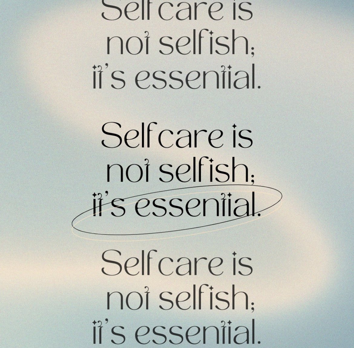 Self care is not selfish its essential.

#WellbeingWednesday