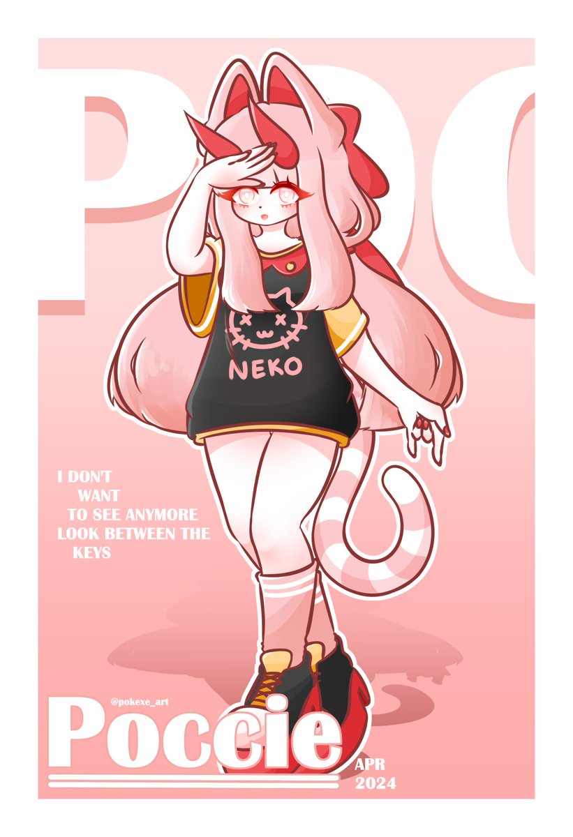 pokexe_art's tweet photo. she's in a magazine! #poccie #nekogirl #demongirl  #kemono https://t.co/RD209Blgrz