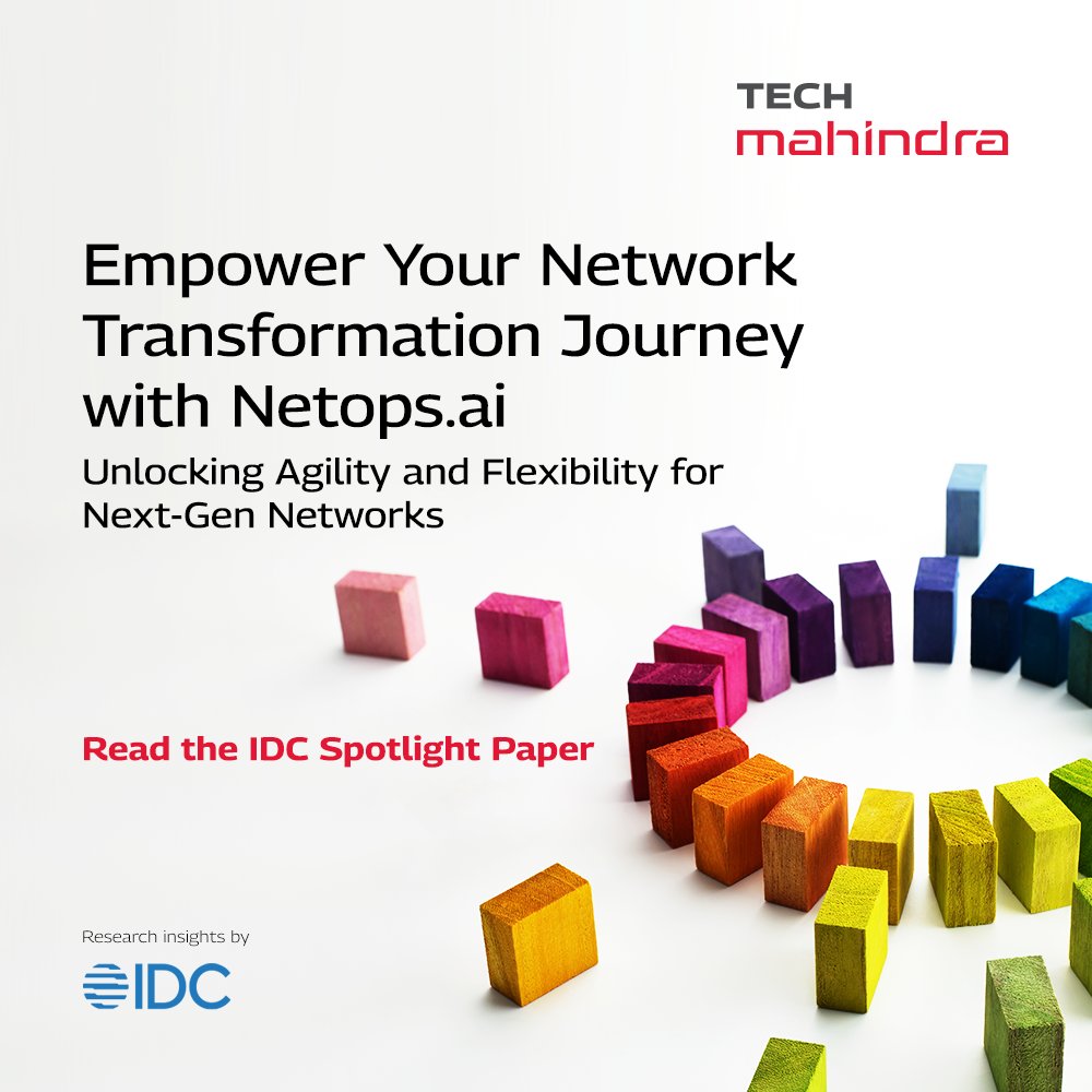 Explore how @tech_Mahindra's #NetOps.ai, powered by IBM technologies can be a solution to the key challenges faced by telecommunication providers in their transformation efforts in the latest spotlight paper by IDC.

Know More: files.techmahindra.com/static/img/pdf…

#NxtNow #TelecomInnovation…