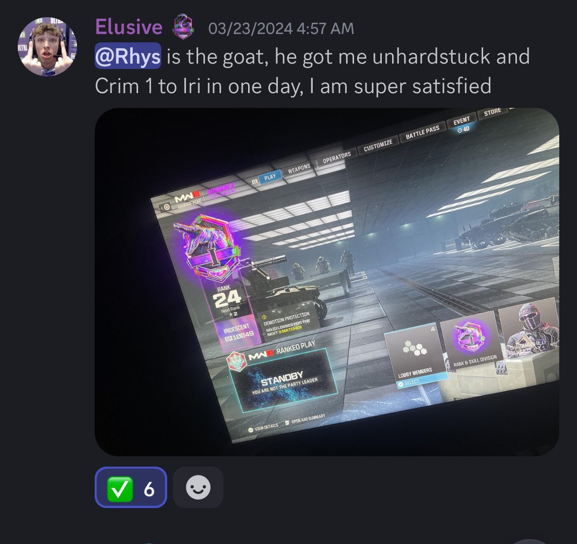 vRebZz's tweet photo. @SBNServices Discord Contains:

1000+ Vouches ✅

Warzone Boosting ✅: Done by Me , @AabeIe , @LucianovM_  , @Shxne4K 

MP Boosting✅ : Done by @Ikxrmzz , @Huijkkk , @juicexcod , @byrneer and a few more

Camos : @yonickzs ✅
Cheap Cod Points / Nuke Services ✅

Join Link in Bio https://t.co/d6TE756EDD