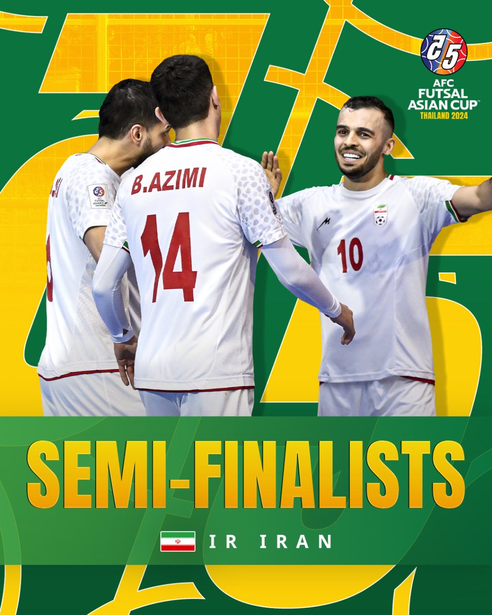 🏆AFCフットサル #アジアカップ タイ2024 🇮🇷#イラン、準決勝進出！ #ACFutsal2024