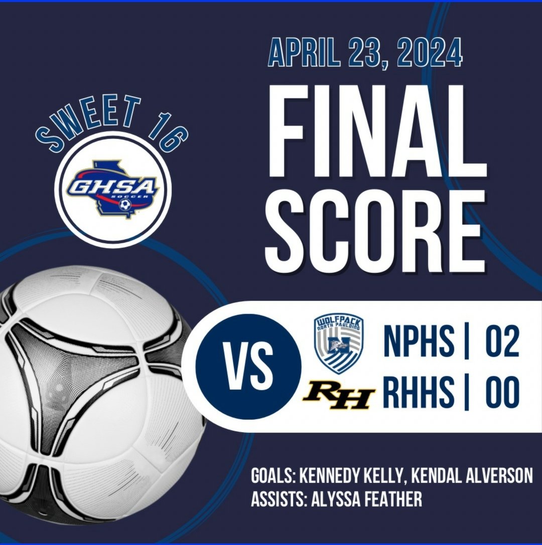The #LadyWolfpack took down an undefeated, 6th ranked team in the state last night to advance to the #Elite8! 🐺⚽️ #TrainCompeteWin #RoadTrippin 🤘🏼
Kennedy ⚽️, Kendall ⚽️, Alyssa 🅰️