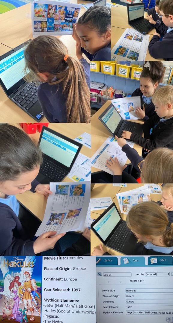 Year 3 have been busy making Mythical Movie Databases using J2Data on Hwb. We learnt about how movies we love have come from mythical stories from many years ago and all around the world. #itskills
