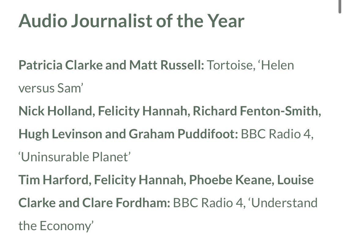 Delighted to be nominated for Audio Journalist of the Year @Wincottfound with @MattRussell3! Thanks to @_KarenHao, @karaswisher & @xriskology, and all of the anonymous sources who spoke to me for this story Listen here: open.spotify.com/episode/1yjDCn…