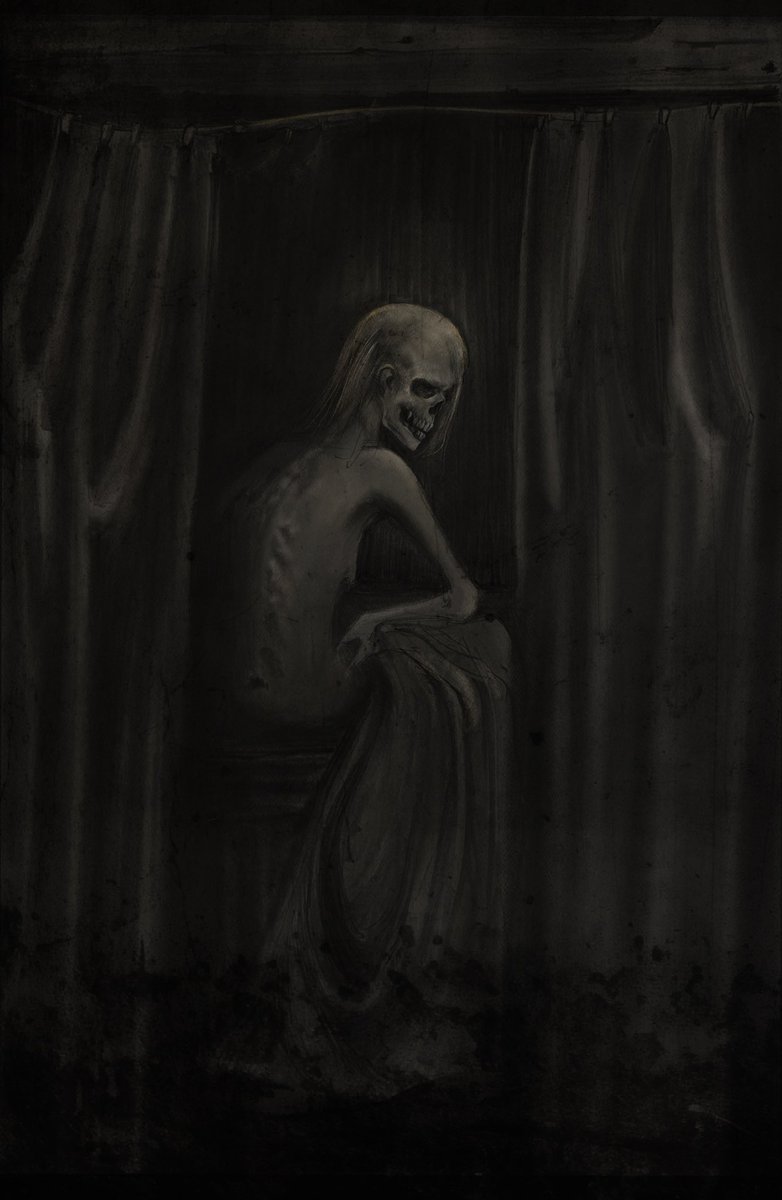 Here is the illustration by @elijohn_art for Sean Hogan’s terrifying short story ‘Wassail’