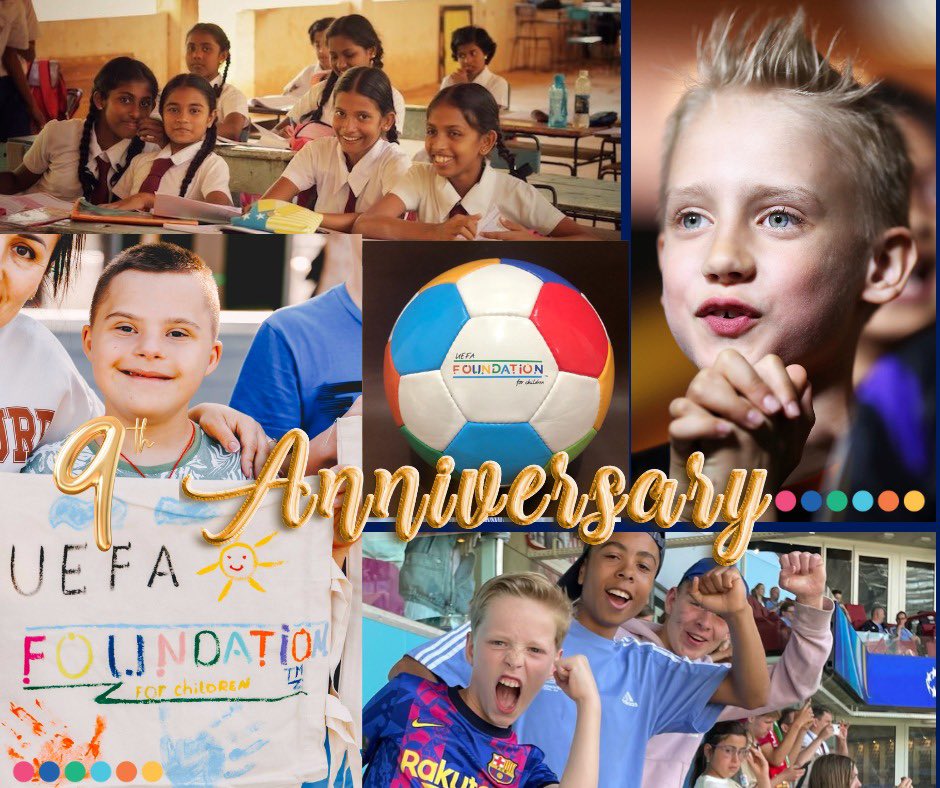 🎂We are thrilled to celebrate the 9th anniversary of our foundation today! More than 500 projects supported worldwide, in 138 countries. #eveychildisachampion🏆