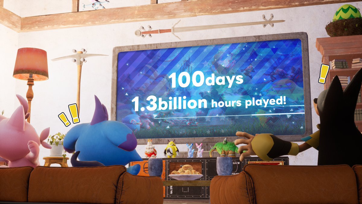 #Palworld released 1⃣0⃣0⃣ days ago🎉 In that time, over 1.3 billion hours have been played! Unbelievable🤯 That is about 150,000 years⏳ How many hours did you all play? ⏱