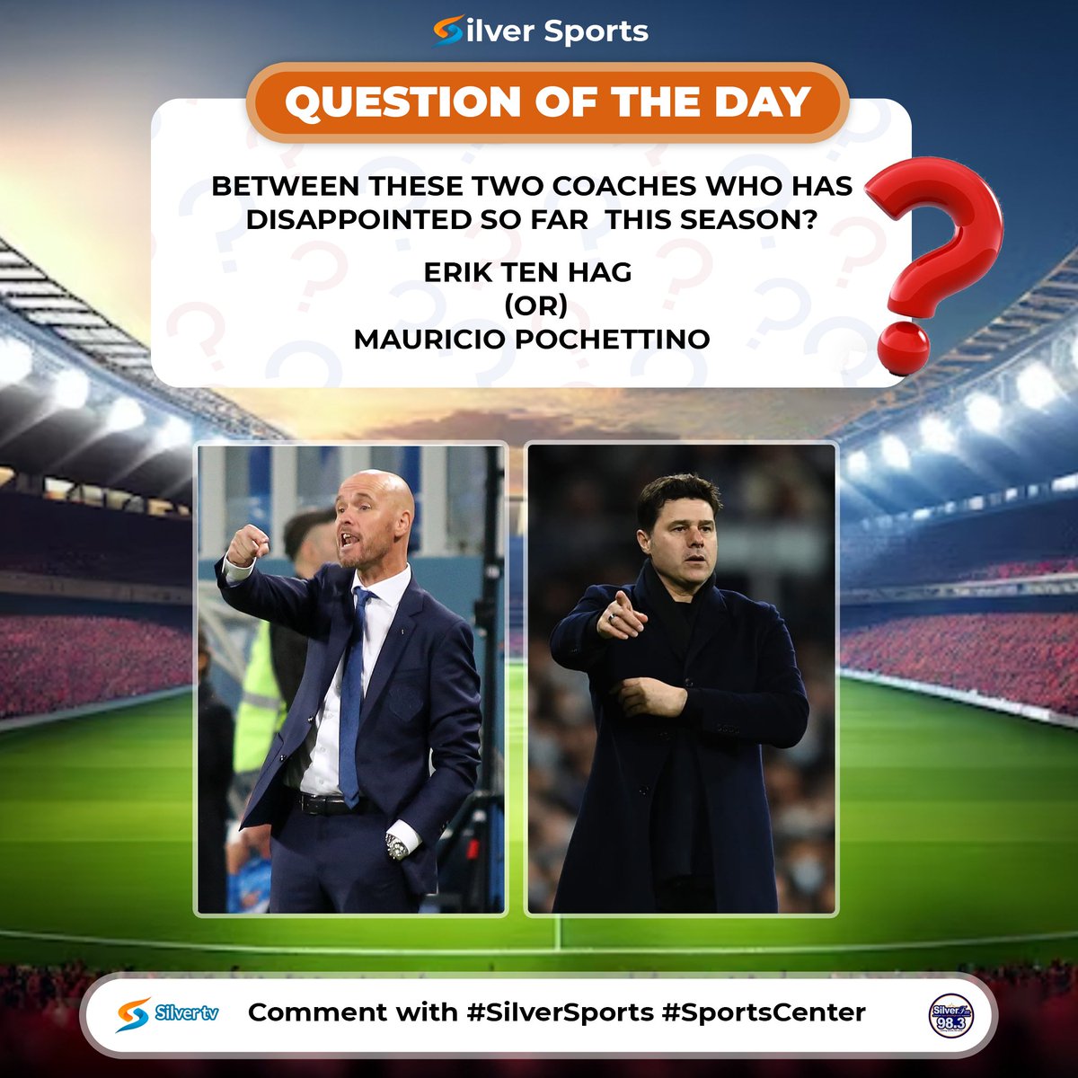 Between these two coaches who has disappointed so far this season? ERIK TEN HAG << OR >> POCHETTINO Comment with #SportsCenter Let's go 🔥 🔥 🇬🇭🇬🇭⛳⛳⛳
