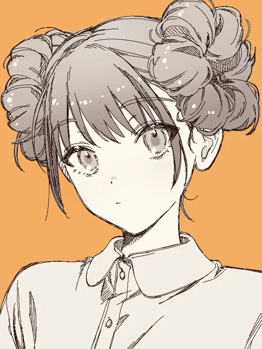 ふーちゃんの穴って漫画の主人公の髪型が可愛いんだよね〜〜 85日目 #100日チャレンジ #1日1絵